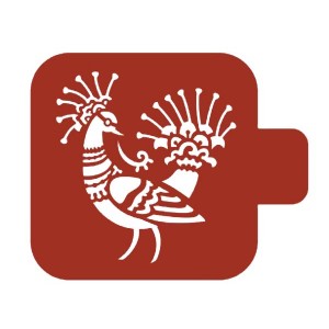 Трафарет М9Фн-006 "Павлин, роспись" Event Design, 9х9 см